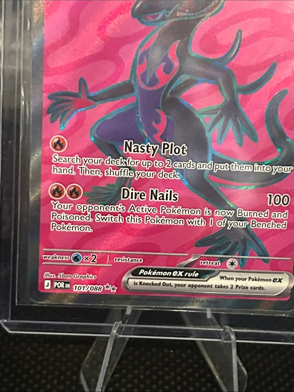 Pokemon Salazzle EX 101/088 Full Art Holo from the Perfect Order Set M/NM